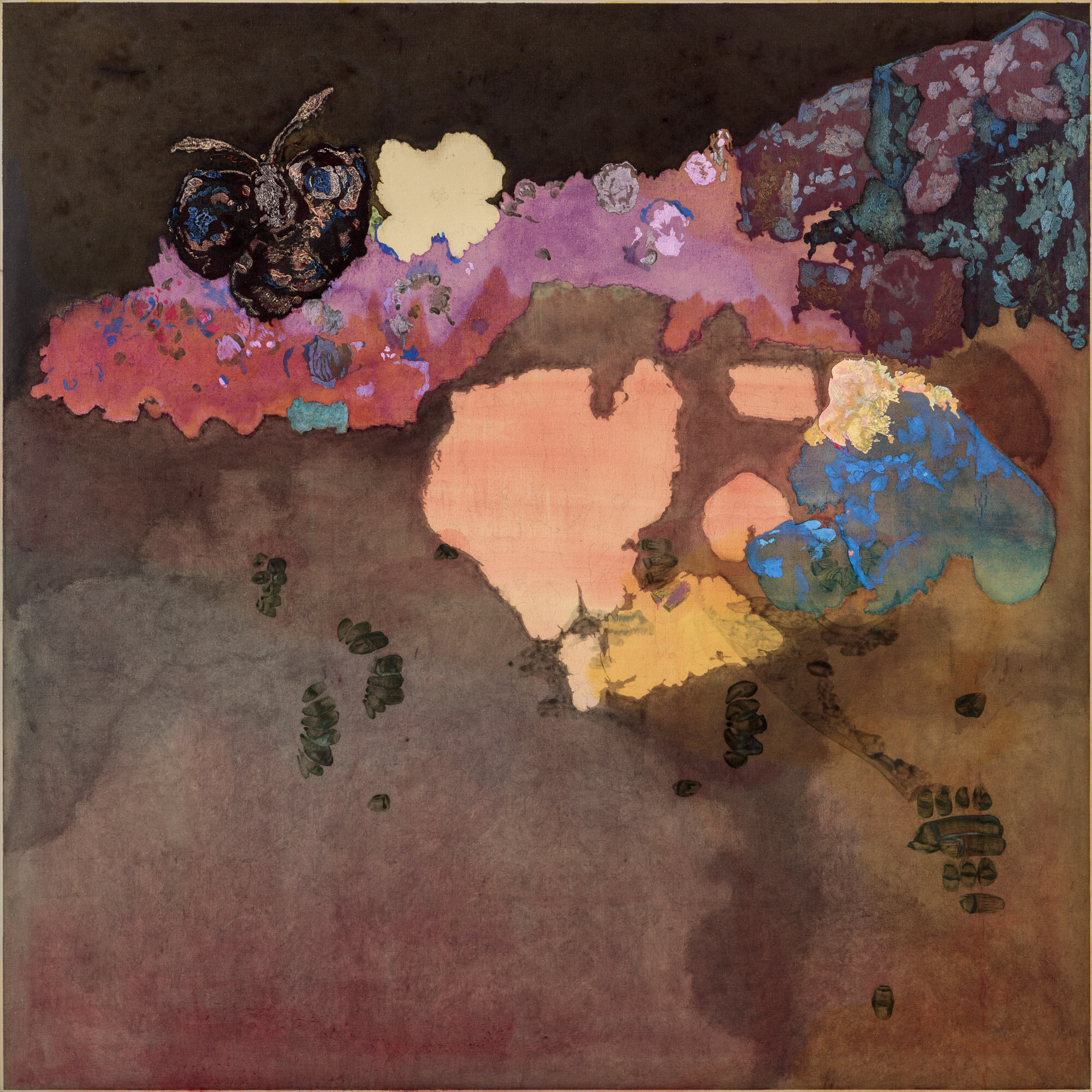 Dustin Hodges, <i>LEP/64</i>, 2024. Oil on canvas 60 x 60 x 3 in (152.4 x 152.4 x 7.6 cm)